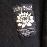 Lucky Brand Sundress,Black ,XL,Cardi W Tie