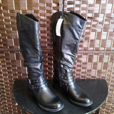 White Mountain,Black,7.5,Faux Leather Knee Boots