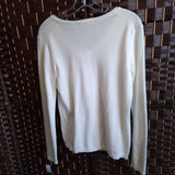 DKNY Jeans,Cream ,M,V Stone Sweater