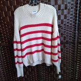 Old Navy Active,Crm Red ,L,Stripe Sweater