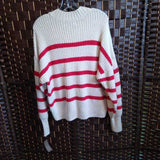 Old Navy Active,Crm Red ,L,Stripe Sweater