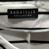 BAGATELLE,Wht Blk ,S,Zip Striped