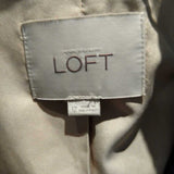 Loft,Bl/Tan,12,Embroidered Blazer