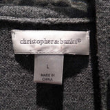 Christopher & Banks,Grey ,L,Puffy Cardi