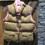 American Eagle,Brn Pnk ,L,Puffy Vest
