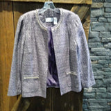 Alfred Dunner,Purple,10,Chain Collar Jacket
