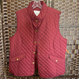 GH Bass & Co,Maroon,XL,Quilted Vest