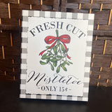 Pinecone Tails, Wall Art Mistletoe