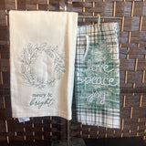 Love Peace Koy,Set of 3,Kitchen Towels