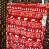 WONDERSHOP,Red/Wh,Medium,Mens Fleece Pants