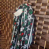 Black+, Santa/Snowflake Infinity Scarf