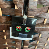 Green, Wreath Earrings
