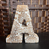 Casa Decor,Tan, Wood Letter A
