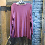 Chicos,Wine,2,Long Sleeve Top