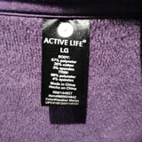 Active Life,Purple,Large,Hooded Cardigan