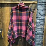 cuddle duds,Red Blk ,L,Plaid Wrap