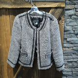Cynthia Rowley,GryBlk,Large,Tweed Blazer