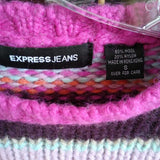 Express Jeans,Multi,Small,Striped Sweater