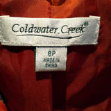 Coldwater Creek,Red Blu ,8,Pattern Blazer