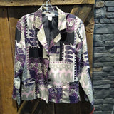 Kensington Square,Plum Blk ,S,Blazer