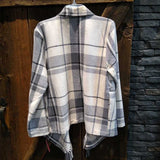 Under Amour,Wht Grey ,M,Plaid w Fringe