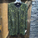 Misook,Olive Blk ,M,Knit Blazer