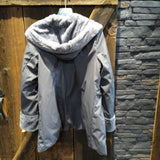 Dennis Basso,Gray/Faux Fur,M,Coat