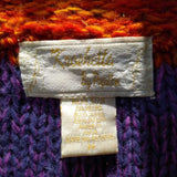 Kroshetta,Orane/Purple/Green,M,Long Sweater
