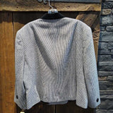 Evan Picone,Bl/Wh,16,Lined Cropped Jacket