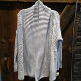 Chaps,Light Blue,Medium,Knit Sweater Cardigan