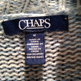 Chaps,Light Blue,Medium,Knit Sweater Cardigan
