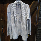 Chaps,Light Blue,Medium,Knit Sweater Cardigan
