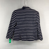 THE LIMITED,NAVY/WHT,SMALL,STRIPED BLAZER